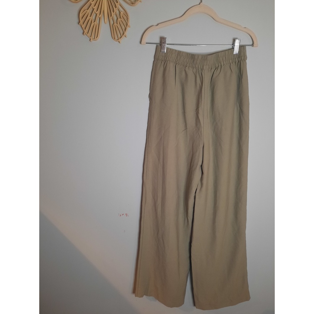 House of Harlow 1960 Tan Khaki Wide Leg Pleated High Rise Pants Small - Picture 5 of 5